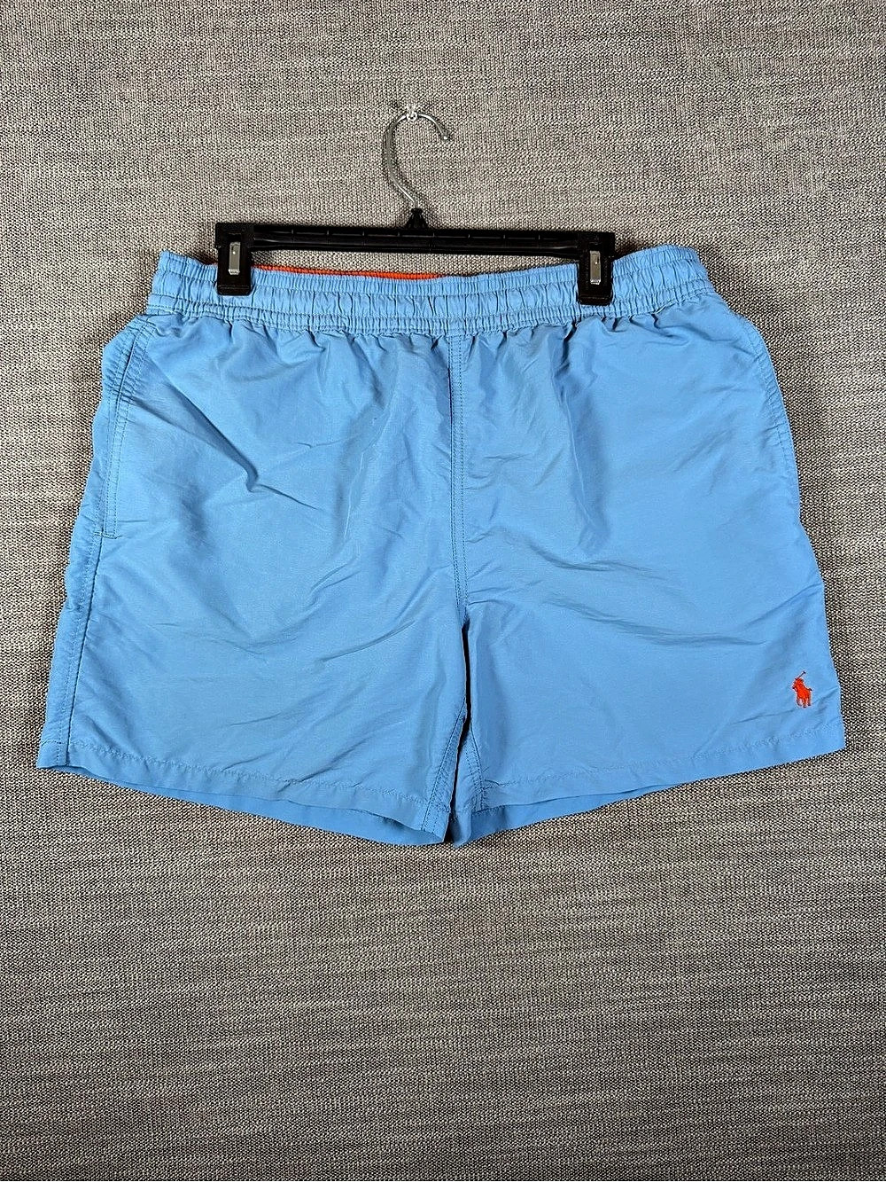 Polo Ralph Lauren Traveler Classic Swim Trunk Men's Blue & Orange Large